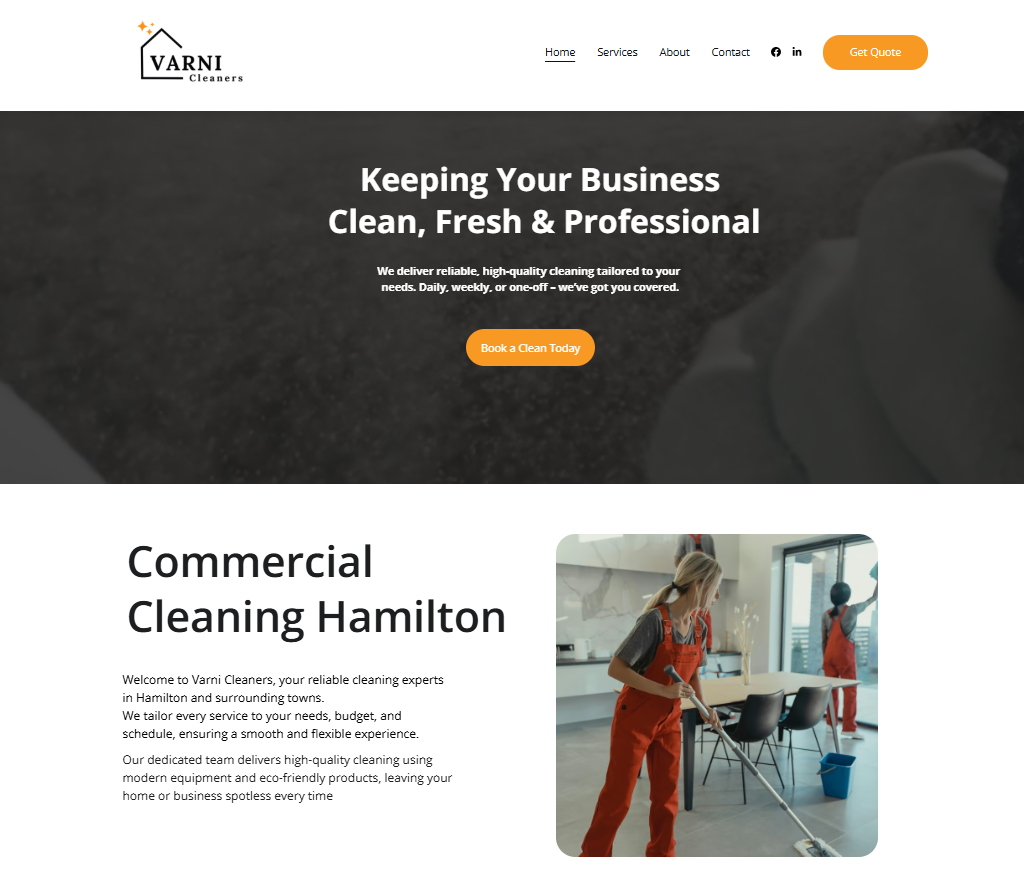 varnicleaners Web designer in Hamilton